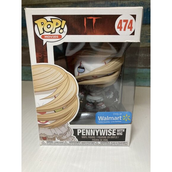 Funko Pop! Movies: IT - Pennywise with Wig #474, Walmart Exclusive - Picture 1 of 7